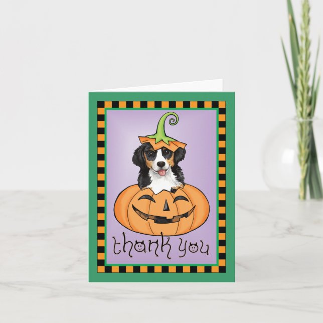 Cartão De Agradecimento Halloween Berner Obrigado (Frente)