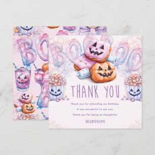 Cartão De Agradecimento Halloween Birthday Sleepover