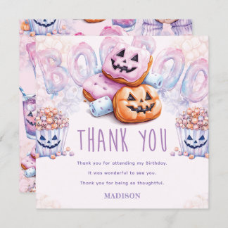 Cartão De Agradecimento Halloween Birthday Sleepover
