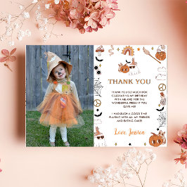 Cartão De Agradecimento Halloween Groovy Cute Ghost Photo