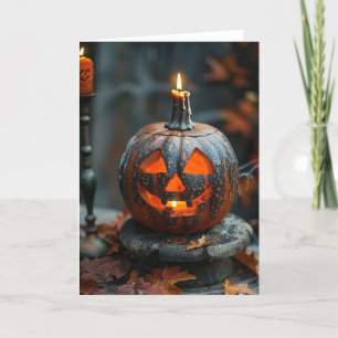 CARTÃO DE AGRADECIMENTO HALLOWEEN JACK O LANTERN COM CANDÁ