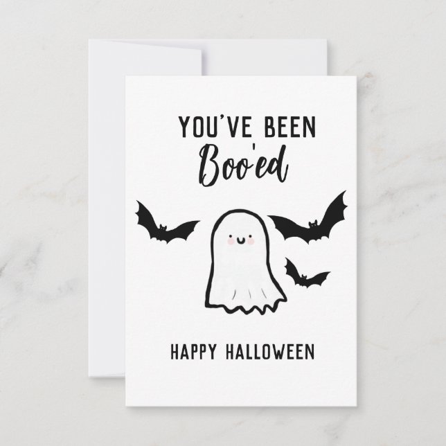 Cartão De Agradecimento Halloween Youve Been Boo ed  (Frente)