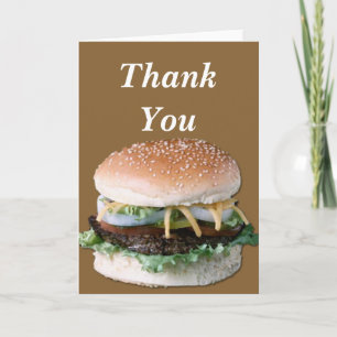 Cartão De Agradecimento Hamburger Thank You Greeting Card