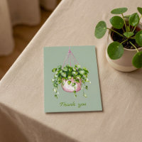 Hang Basket Greenery Watercolor Obrigado