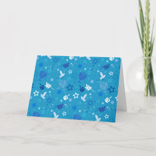 Cartão De Agradecimento Hanukkah Stars Saudação (Vazio)