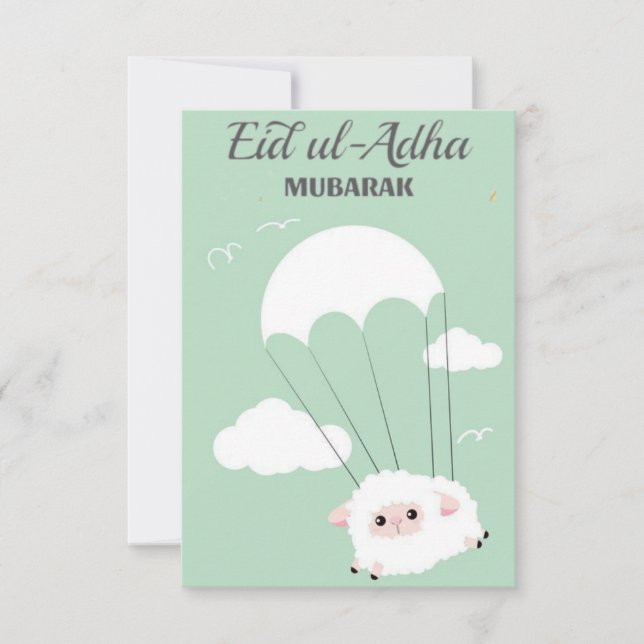 Cartão De Agradecimento Happy Adha Eid (Frente)