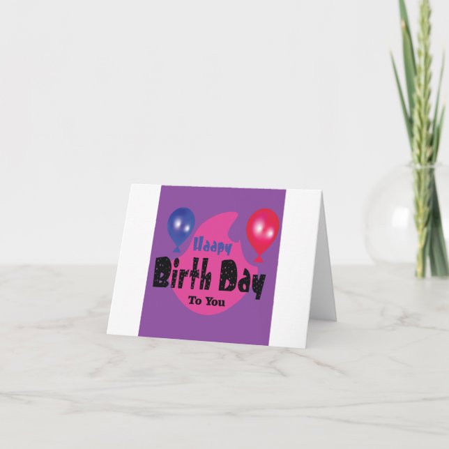 Cartão De Agradecimento Happy Birthday – Colorful Celebration Party Design (Frente)