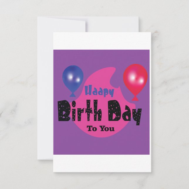 Cartão De Agradecimento Happy Birthday – Colorful Celebration Party Design (Frente)