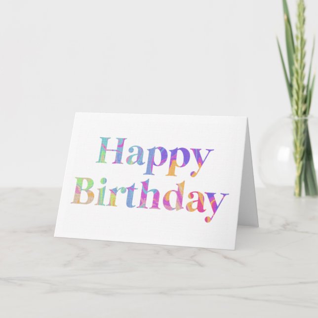 Cartão De Agradecimento Happy Birthday Greetings card 5x7 (Frente)