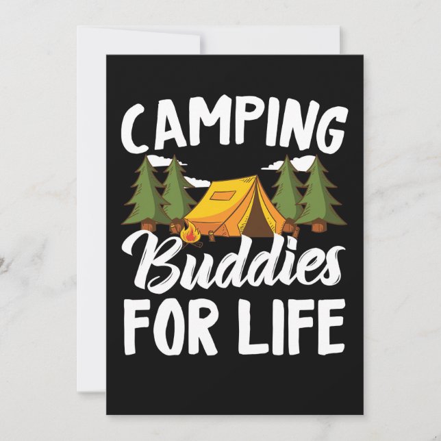 Cartão De Agradecimento Happy Camper Camping Buddies For Life (Frente)