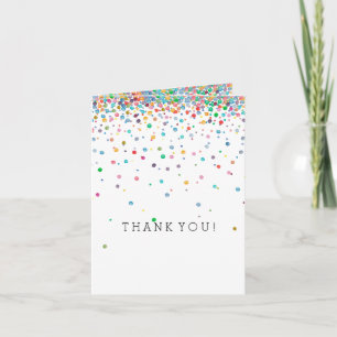 Cartão De Agradecimento Happy Confetti Dots thank you