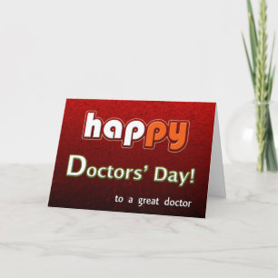 Cartão De Agradecimento Happy Doctors' Day Bright And Colorful