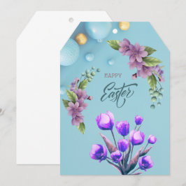 Cartão De Agradecimento Happy Easter cardto attach to your flowers