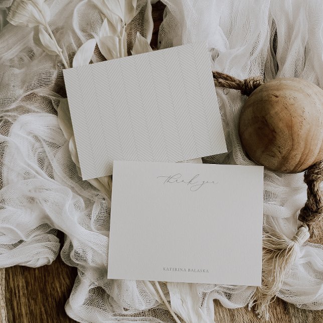 Cartão de Agradecimento HARMONY Verde Sage (Criador carregado)