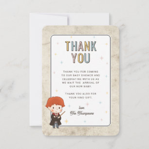 Cartão De Agradecimento Harry Potter Chibi Ron Weasley Mágico Chá de Bebê