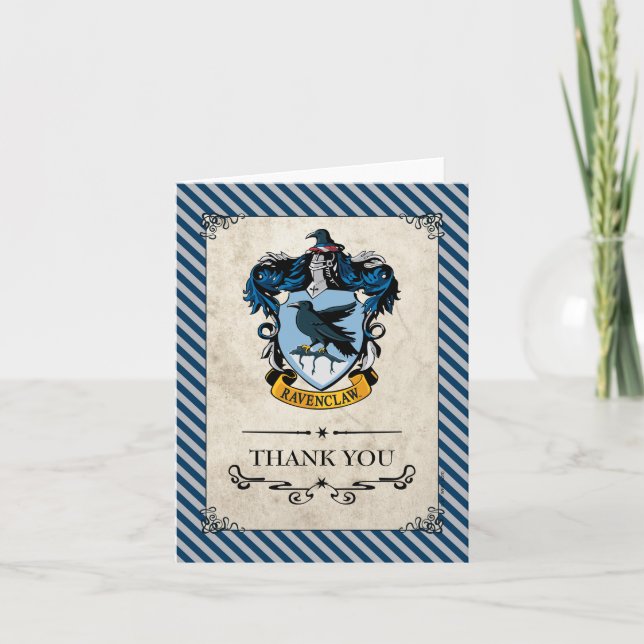 Cartão De Agradecimento Harry Potter | Ravenclaw Obrigado (Frente)