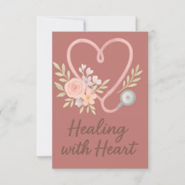 Cartão De Agradecimento Healing with heart