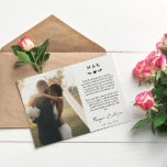 Cartão De Agradecimento Heart & Greenery Imprimido Mensagem Casamento Obri<br><div class="desc">Cartões de agradecimentos de casamento monograma impresso com duas das suas fotos de casamento, uma menor de um lado e uma maior do outro lado. Um obrigado que você envia e sua data de casamento impressos em texto preto sobre um fundo branco com seus nomes em um moderno roteiro de...</div>