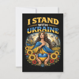 Cartão De Agradecimento Heart of Ukraine
