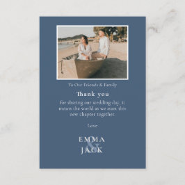 Cartão De Agradecimento Heartfelt wedding thank you elegant ampersand 