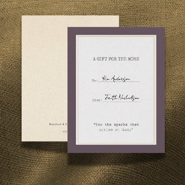 Cartão De Agradecimento Heather & Dusk Graduation Gift Insert Card