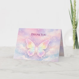 Cartão De Agradecimento Heavenly Butterfly Memorial Thank You Card