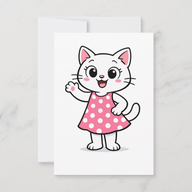 Cartão De Agradecimento Hello Kitty (Frente)