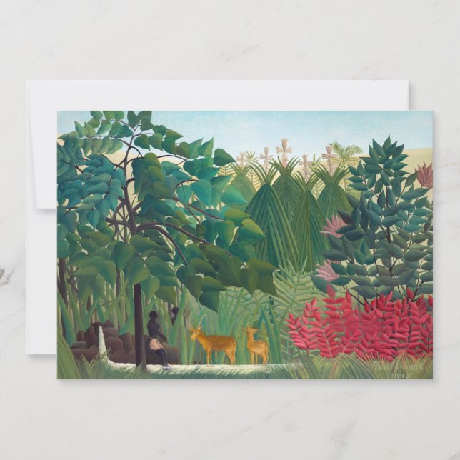 Cartão De Agradecimento Henri Rousseau - A Quebra d'Água (Frente)