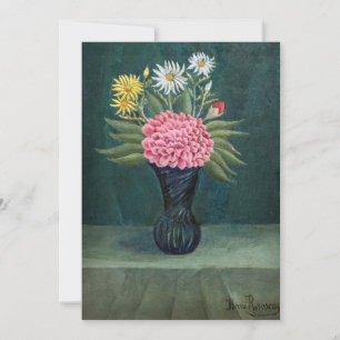 Cartão De Agradecimento Henri Rousseau - Dália e Margaridas num Vaso