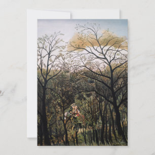 Cartão De Agradecimento Henri Rousseau - Encontro na Floresta