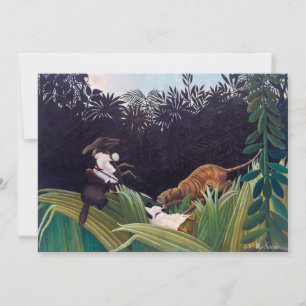 Cartão De Agradecimento Henri Rousseau - Escoteiros Atacados por um Tigre