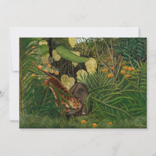 Cartão De Agradecimento Henri Rousseau - Luta entre Tigre e Búfalo