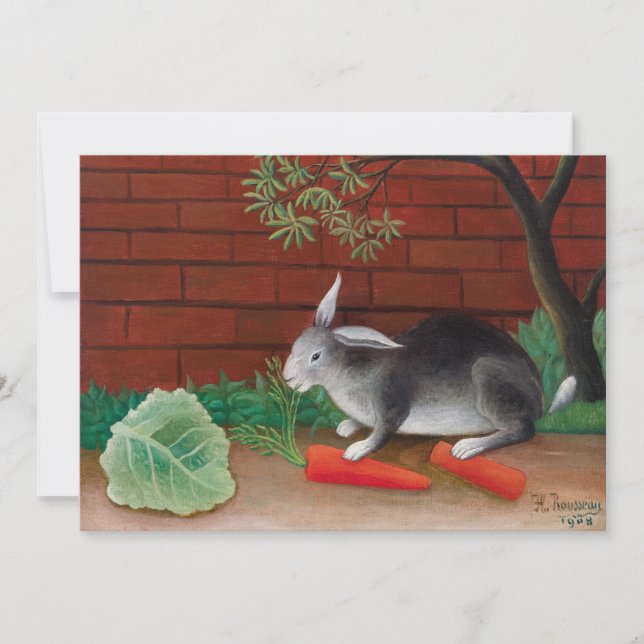 Cartão De Agradecimento Henri Rousseau - The Rabbit's Meal (Frente)