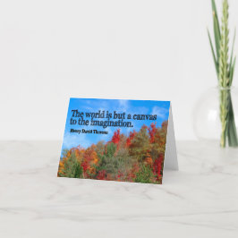 Cartão De Agradecimento Henry David Thoreau, citação inspiracional "Canvas
