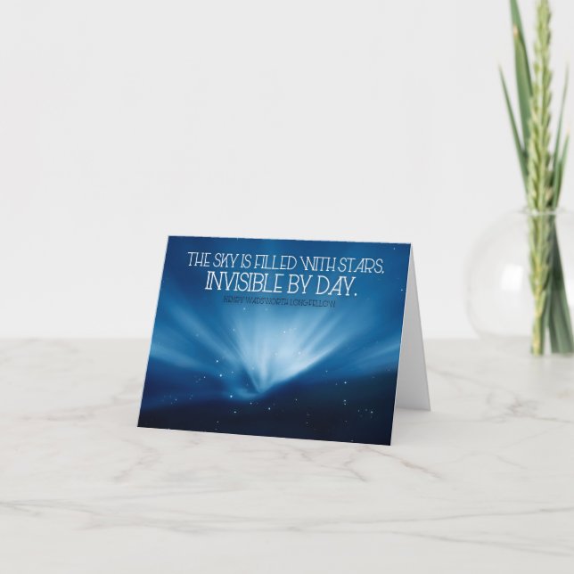 Cartão De Agradecimento Henry Wadsworth Longfellow Cote Inspiracional Céu (Frente)