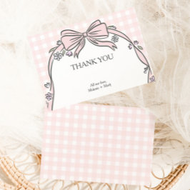 Cartão De Agradecimento Here's the Scoop Pink Ice Cream Sundae Baby Shower