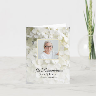 Cartão De Agradecimento Hídalgia Branca Simpatia Funeral Floral