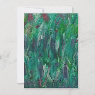Cartão De Agradecimento Hidden Green Red White Colorful Abstract Art