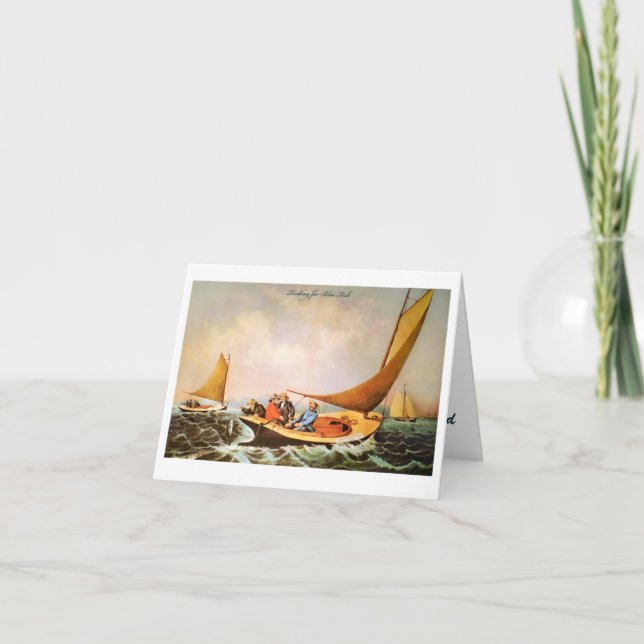 Cartão De Agradecimento Historic Ocean Sail Fishing Thank You Card (Frente)