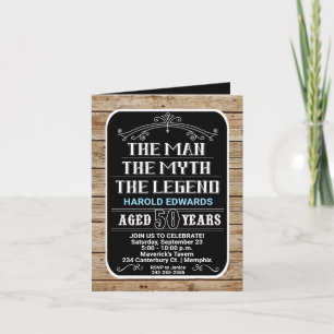 Cartão de Agradecimento Homem, Mito, Lenda de 50 A