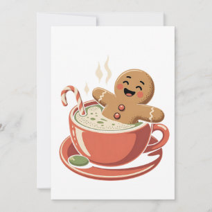 Cartão De Agradecimento Homem-Pão-Gingerido no Natal de Matcha Bathub