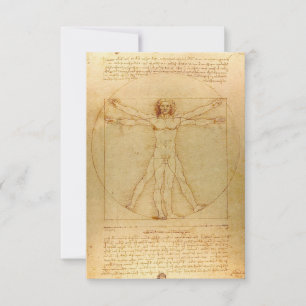 Cartão De Agradecimento Homem Vitruviano por Leonardo da Vinci