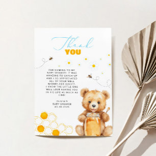 Cartão de Agradecimento Honey Teddy Bear Baby Show