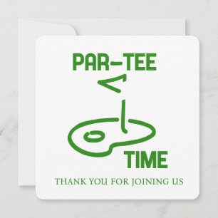 Cartão De Agradecimento Hora de Par Tee