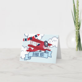 Cartão De Agradecimento Hora do Voo Avião Aniversário