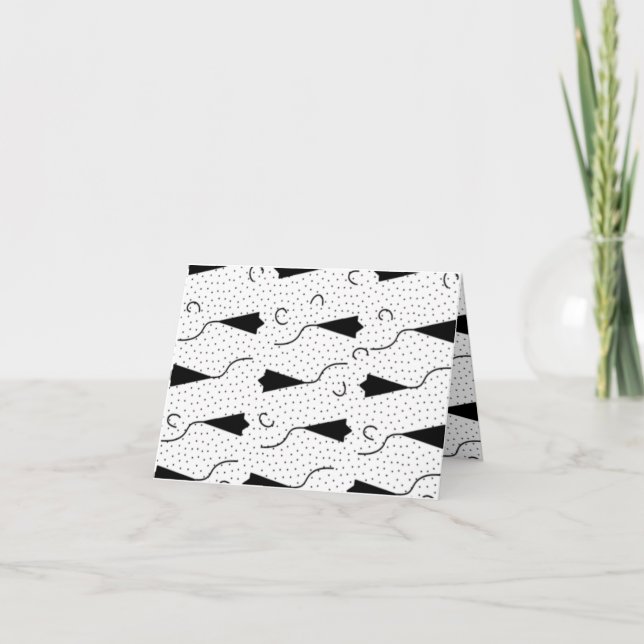 Cartão De Agradecimento Horizontal, Quill Grey Folded Thank You Card (Frente)