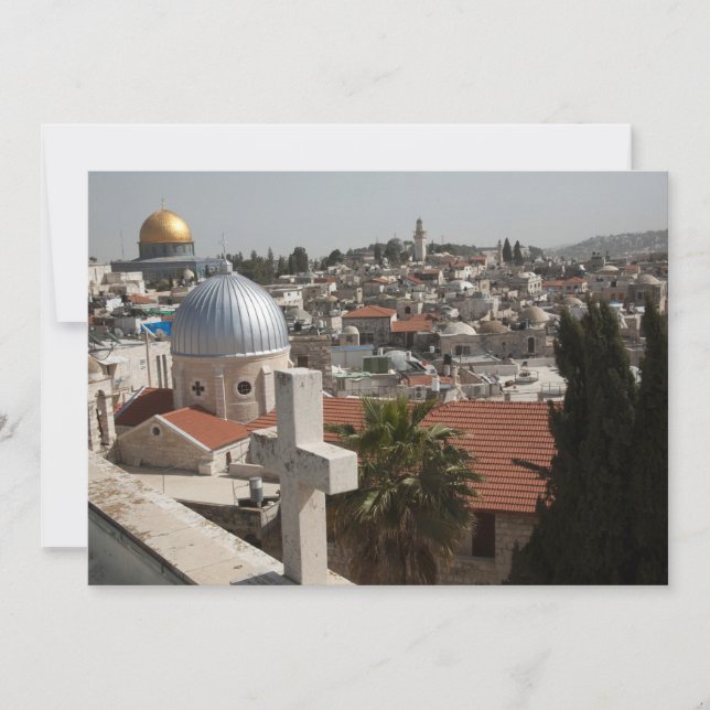 Cartão De Agradecimento Horizonte de Jerusalém Antiga (Frente)