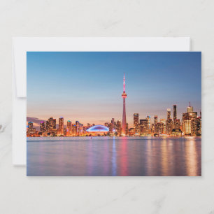 Cartão De Agradecimento Horizonte de Toronto ao Pôr do Sol