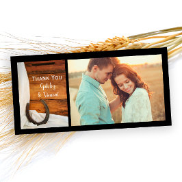 Cartão De Agradecimento Horsferes e Satin Western Barn - Obrigado