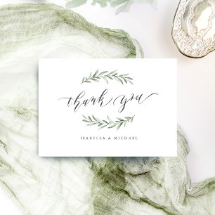 Cartão De Agradecimento Hortaliças rústicas da caligrafia simples